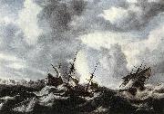 Bonaventura Peeters Storm on the Sea oil painting